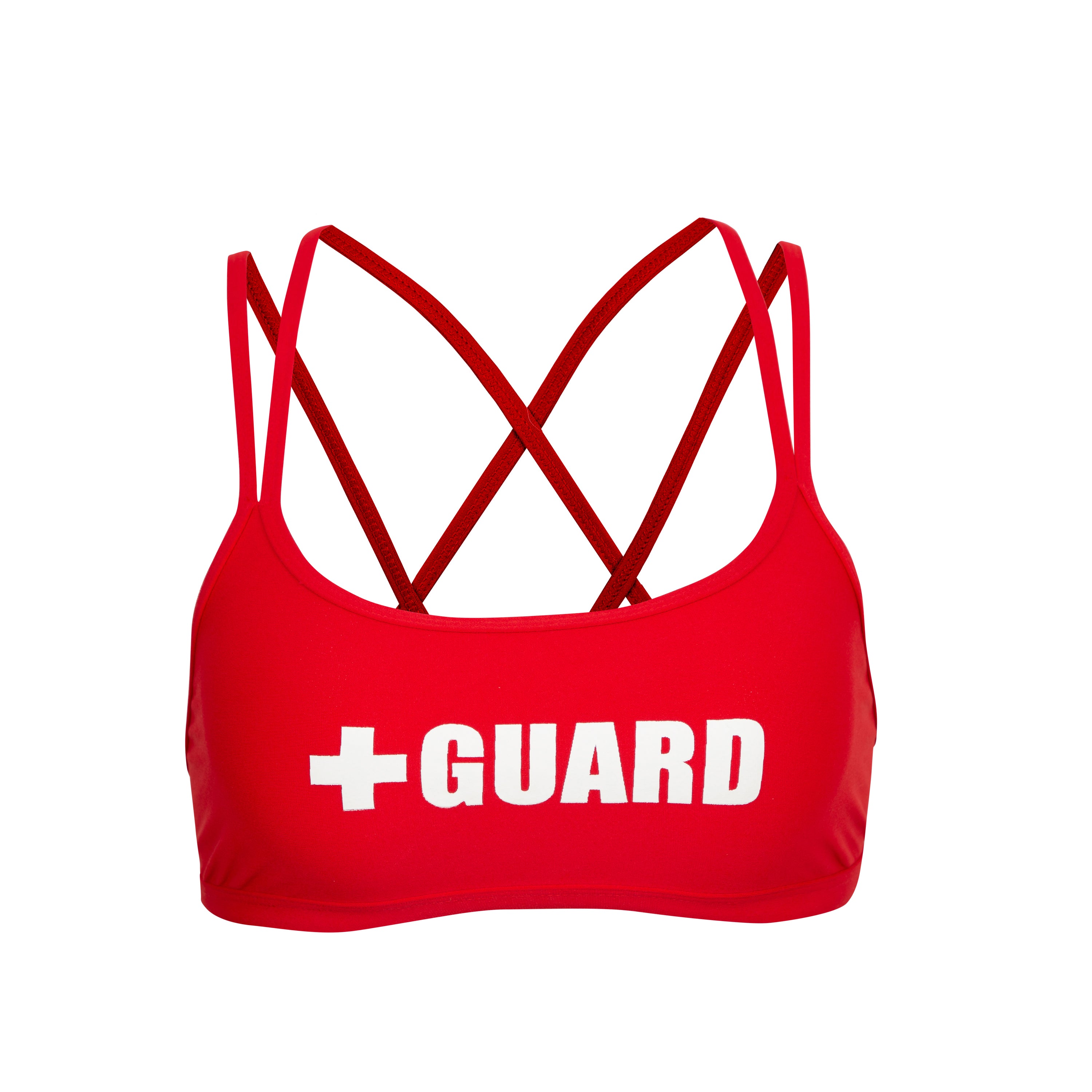 Lifeguard Swimsuit Double Cross Top - BLARIX