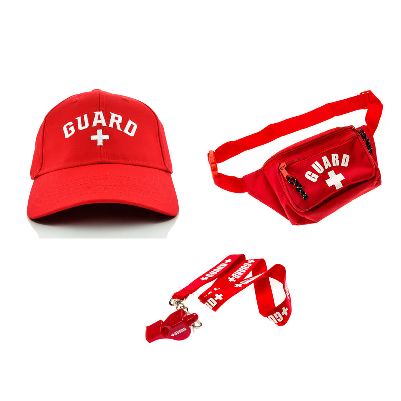 BLARIX Lifeguard Costume Accessories Kit Trucker / Red