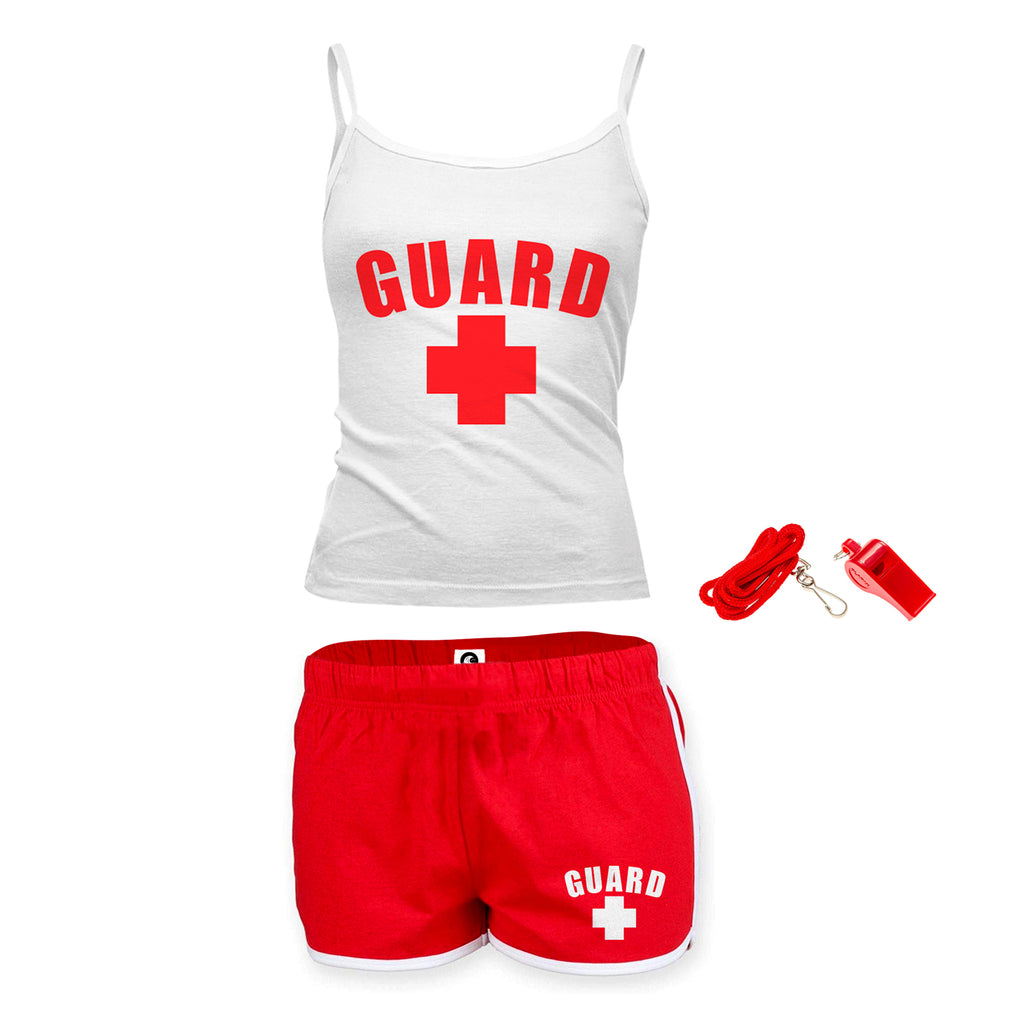 Womens Lifeguard Spaghetti Strap Outfit - BLARIX